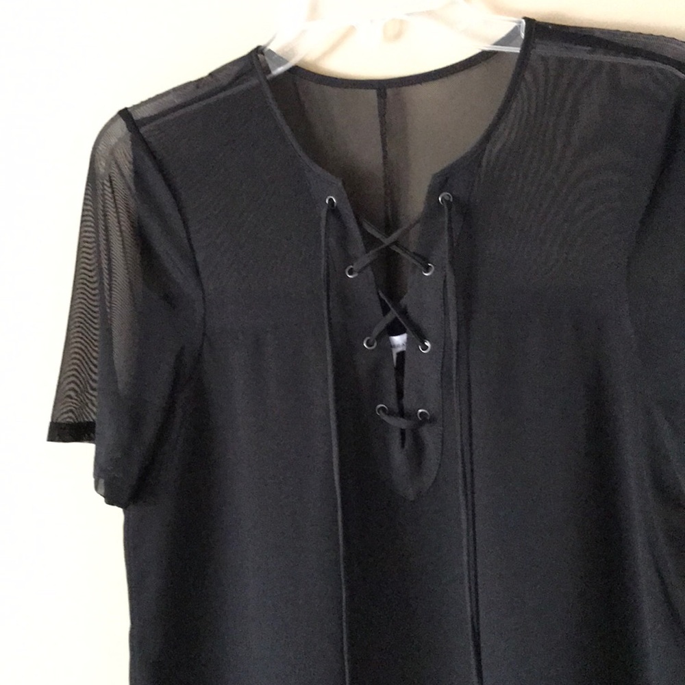 New BCBGENERATION midi lace black dress size S - Picture 7 of 8